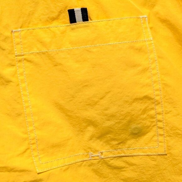 EUC 90s Tommy Hilfiger L Yellow Swim Trunks with Iconic Red and White Waistband - Picture 7 of 7